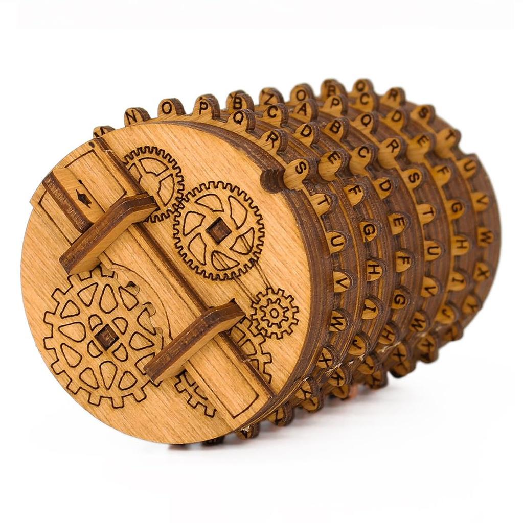 iDventure Cryptos Wooden Building Kit 3D Puzzle Cryptex Thinking Game Puzzle Game Patience Game Logic Game 3D Wooden Puzzle Gift Box Quest Box Day - -