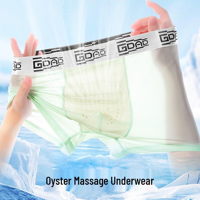 Liang Ren Fang Men's Antibacterial Massage Boxer Briefs