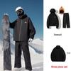 Ski Resort's Trendy Waterproof & Windproof Ski Suit Set for Men & Women, Fleece-Lined, Thickened, Plus Size, Warm