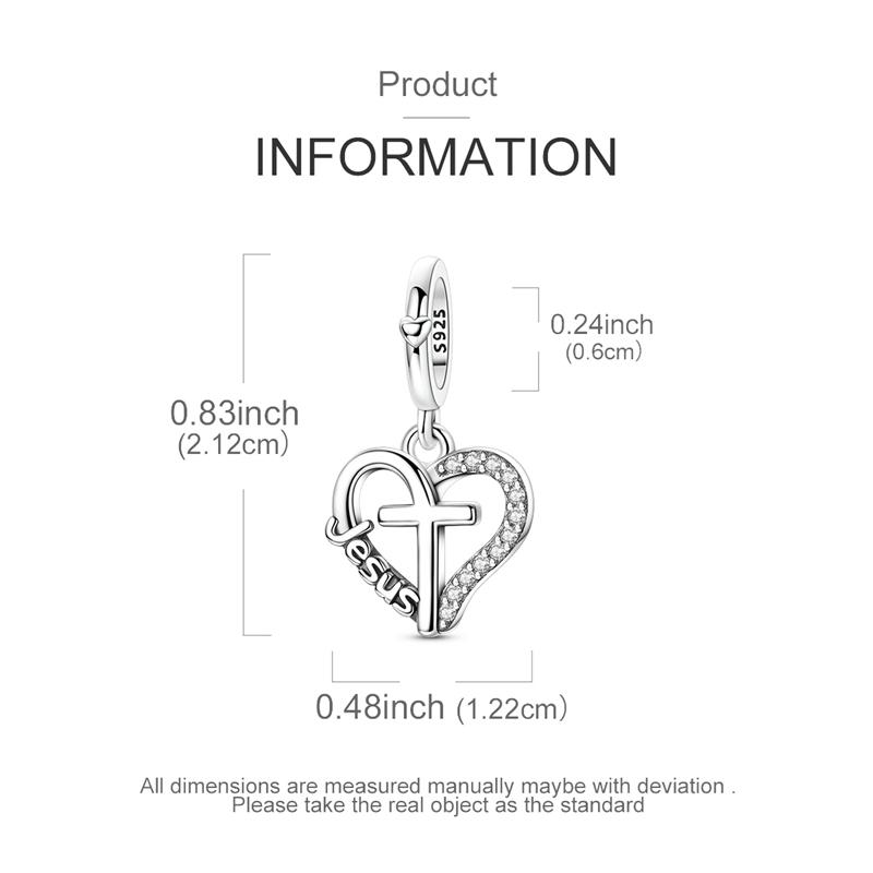 New In Copper Charms Beads Cross Rose Ring Puzzle Pendent Jewelry Fit Original Bracelet For Women Diy Party Gifts