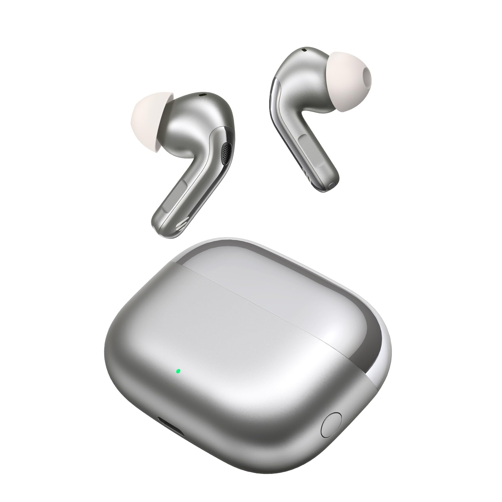 

EDIFIER EvoBuds Pro Wireless Noise Bluetooth AI Voice IP54 Up to 36 Hours of App Silver Earbuds, Cancelling, In-Ear, 6.0, High-Resolution Audio, LDAC,