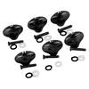 6 Pcs Guitar Machine Head Button Exquisite Fish Tail Shape Comfortable Grip Metal Tuning Peg Head Black