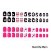 Pack of 48 Shining Artificial Nail for Special Occasions Featuring Rose Red Love Heart Glitters Valentines Theme