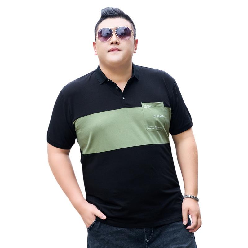 Летняя мужская рубашка поло больших размеров с короткими рукавами — фото 5
