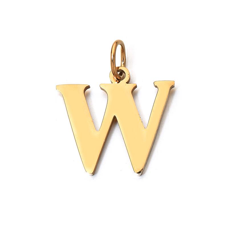 DIY 26-Letter Clavicle Chain Pendant: Personalized Stainless Steel Jewelry with a European and American Design Touch
