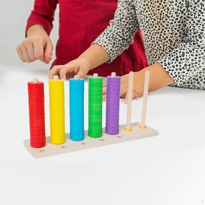 Montessori Math Manipulatives Toys Color Recognition Colorful Division Wooden Thinking Teaching