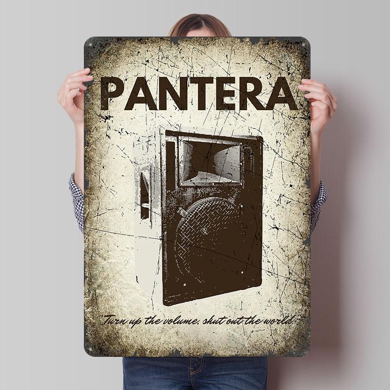 

Pantera Music Metal Poster Customized Wall Art Retro Vintage Tinplate Signs for Aesthetic Room Decor Men Modern Home Decoration 7.9x11.8In(20x30cm)