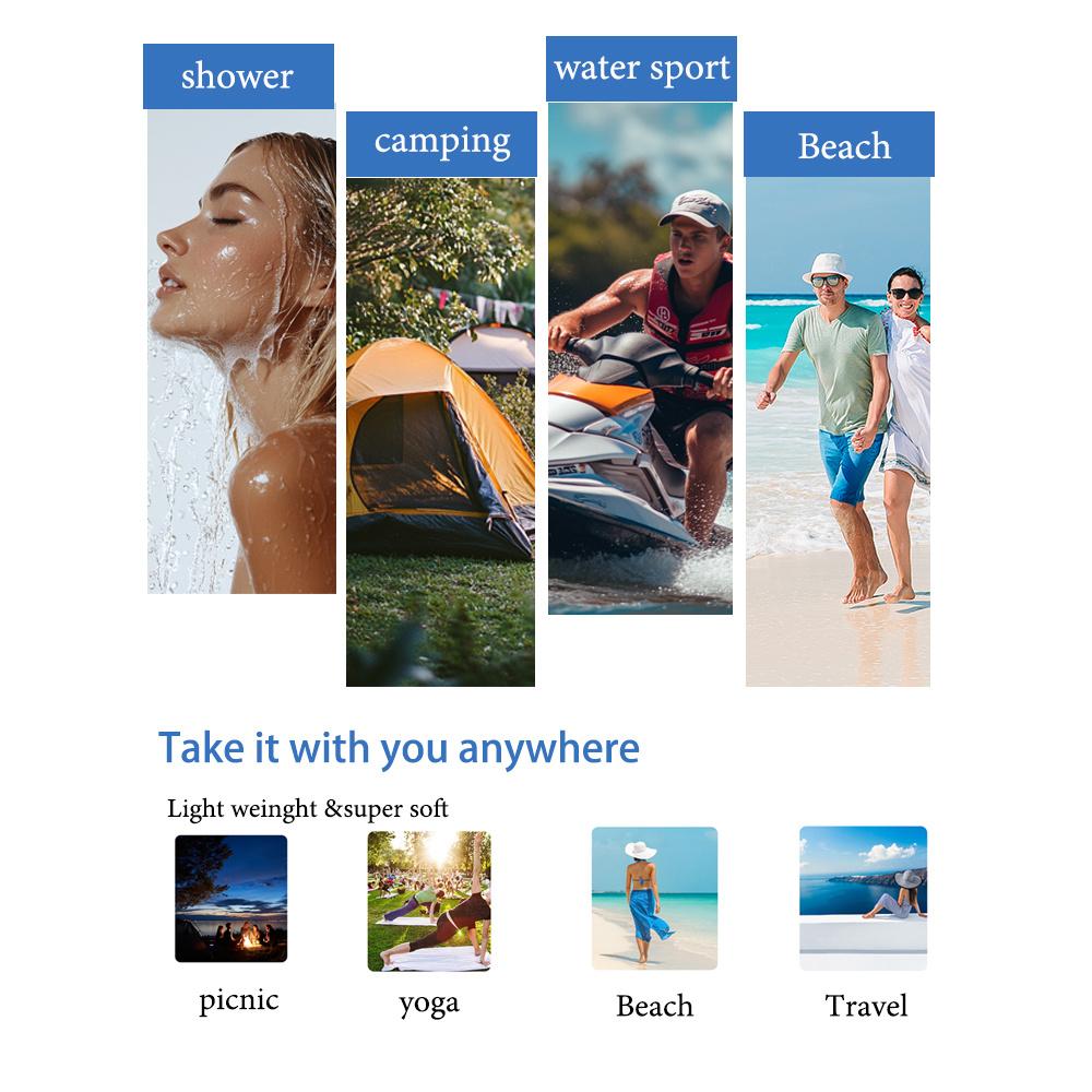 Ultra-Soft Microfiber Beach Towel With Summer Cocktail Design Quick Dry, Lightweight & Oversized Perfect For Beach Days & Travel