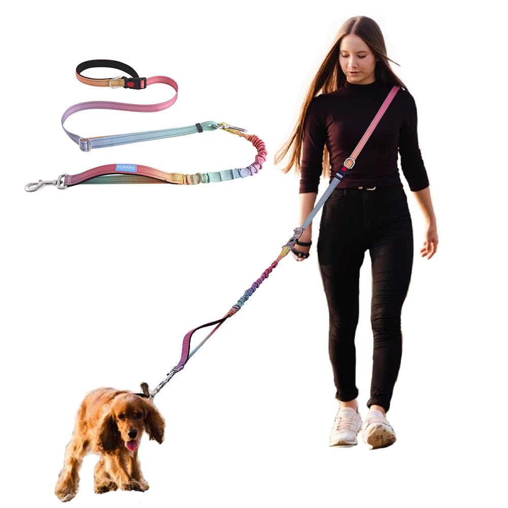 PUKAKO Dog Shoulder Dog Lead for Medium Large Small Crossbody Shoulder Pet Training Macaron Lead, Lead, Dogs, Dogs, Dogs, Lead, Strap, Walking,