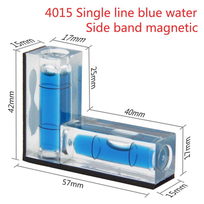 Portable Level, Plastic L-shaped Bidirectional Bubble Level with Magnetic Level On The Side