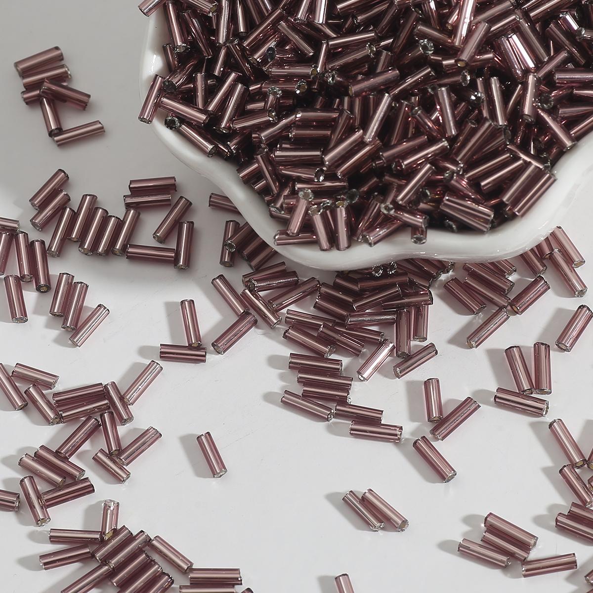 

300/700 шт чешские цилиндрические стеклянные бусины европейские семенные длинная трубка с двумя отверстиями свободные бусины для изготовления ювелирных изделий 2x7mm 300pcs