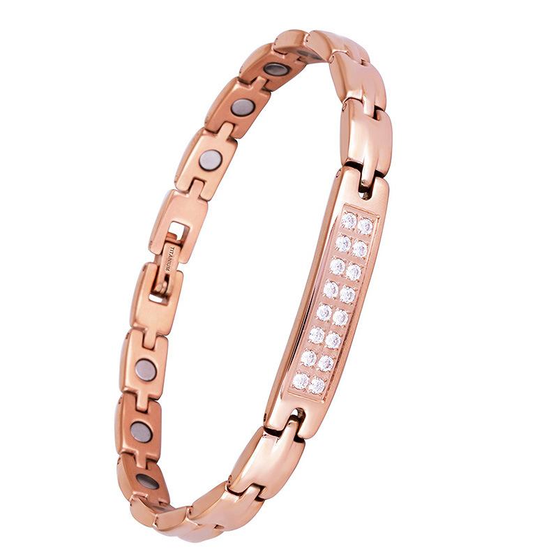 Stainless Steel Bracelet Inlaid Black Gallbladite Titanium Steel Bracelet 