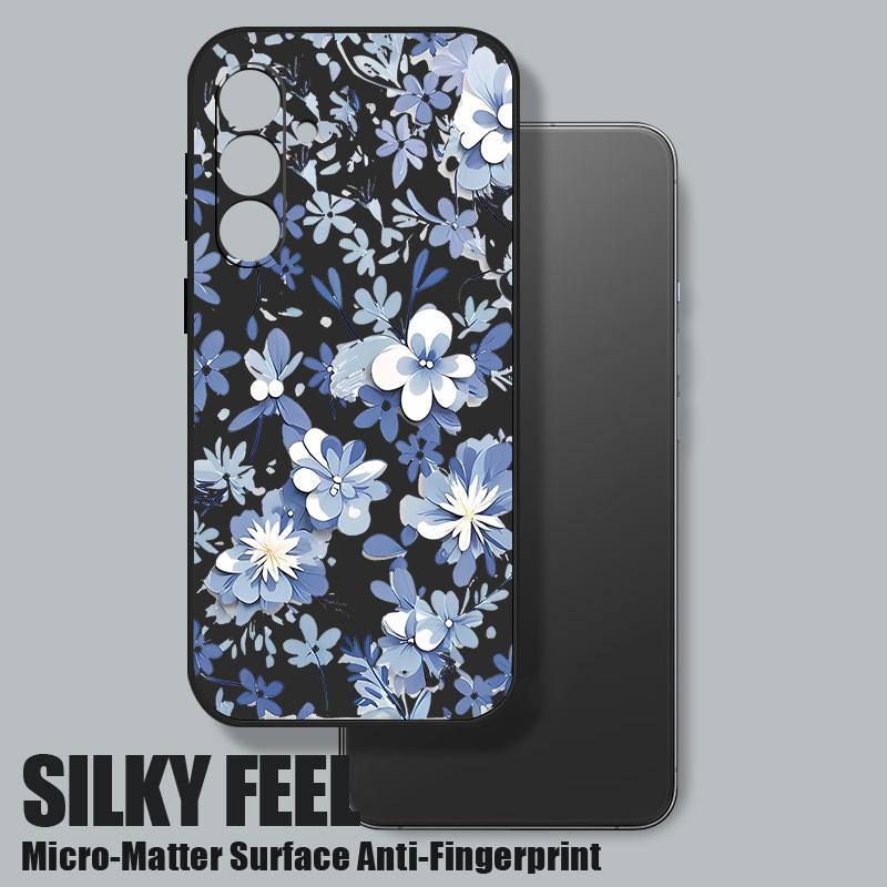 Etui z smyczą i nadrukiem kwiatowym do Samsung Galaxy S24 S23 S22 Ultra S21 FE A14 A34 A52 A54 A15 A25 A35 A55 5G A16 A56 S25 Plus S26 Ultra Pokrowiec