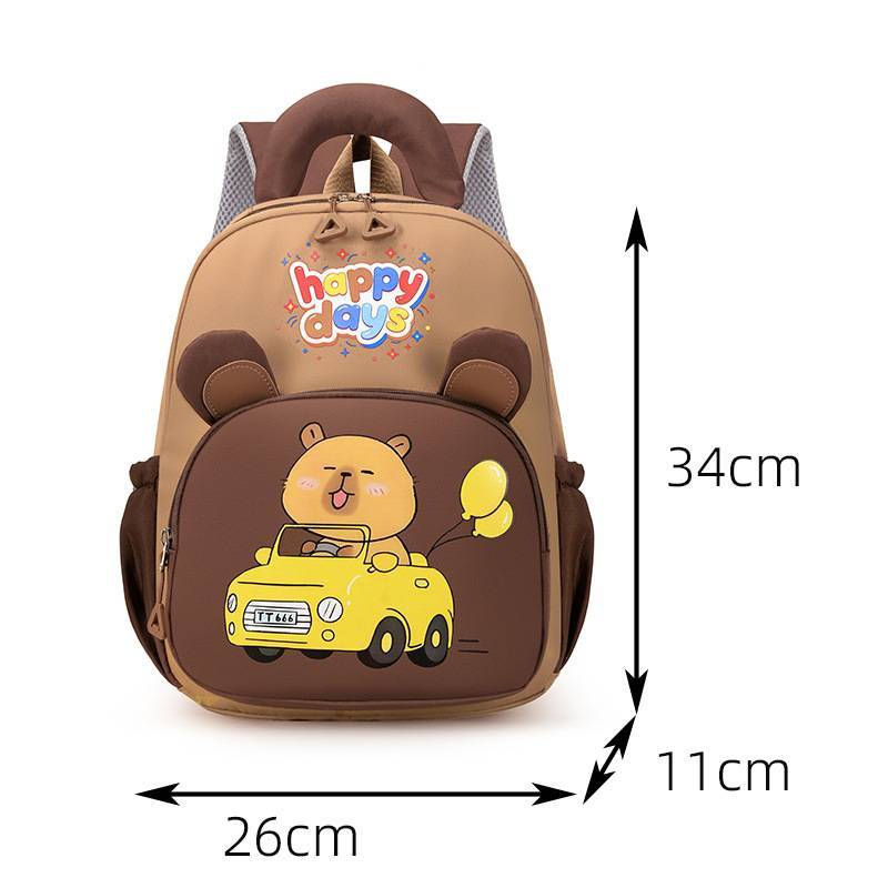 Capybara Cartoon Rucksack Für Kinder Schule Mit Atmungsaktivem Nylon Komfort