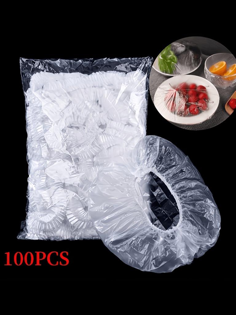 500Pcs, Disposable Food Preservation Film Cover,  Purpose Disposable Shrink Bag Disposable Shoe Cover  Preservation Film,Food Preservation Cover