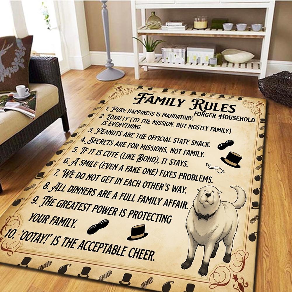 SPY FAMILY Bedroom Carpet, Living Room Decor, Home Cool Movie Mat Play Floor Mat -HE58