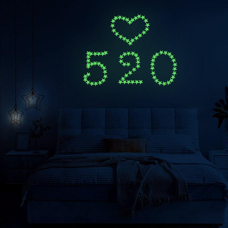 Luminous Wall Stickers for Kids Rooms Dots Stars Wall Decals Glowing Stickers Wall Decals Glow In The Dark Home Decor