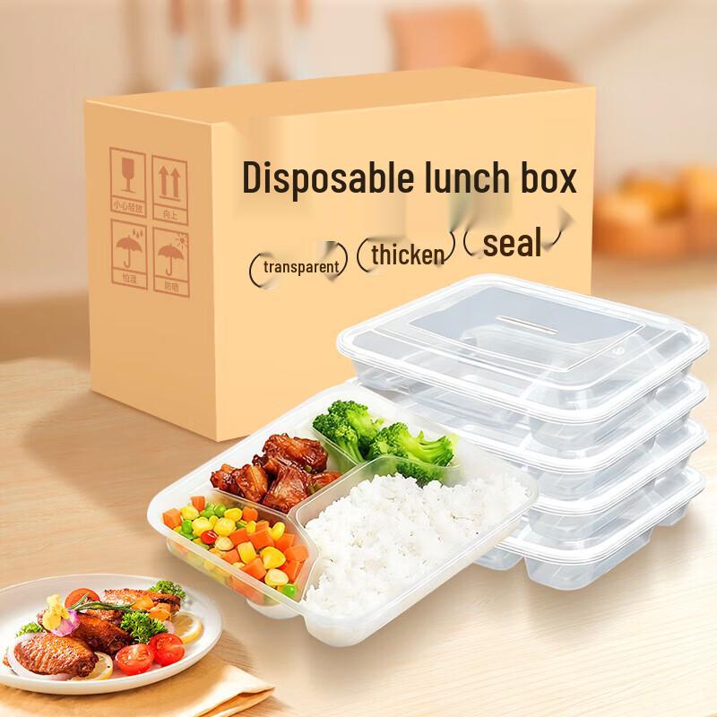 Yiduo 4-Compartment Disposable Lunch Boxes