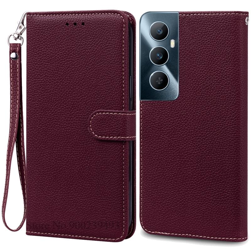 Per Realme C65 Custodia Portafoglio in Pelle con Patta Custodia per Telefono Per Realme C65 4G Coque Fundas Per Oppo Realme C65 Custodia per Telefono