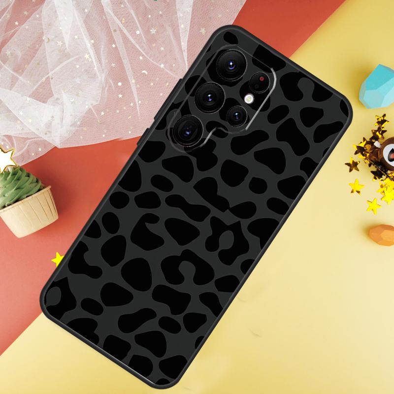 Leopard Print Black Cheetah Pattern Phone Case For Samsung Galaxy S25 FE S23 S21 S20 S22 S24 S26 Ultra S10 S26 Plus Cover Coque