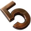 1 PC 3D ABS Plastic Bronze Self-adhesive Digits Sticker Door Plates Address Sign Room Number