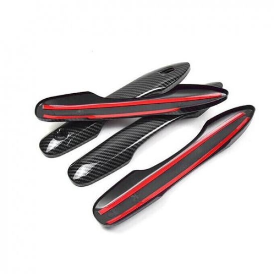 For Toyota Corolla Hatchback Carbon Fiber Style Car door Handle Cover Trim