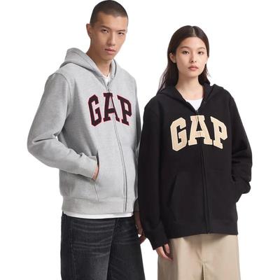 Gap Unisex Carbon Brushed Logo Hooded Fleece Sweatshirt
