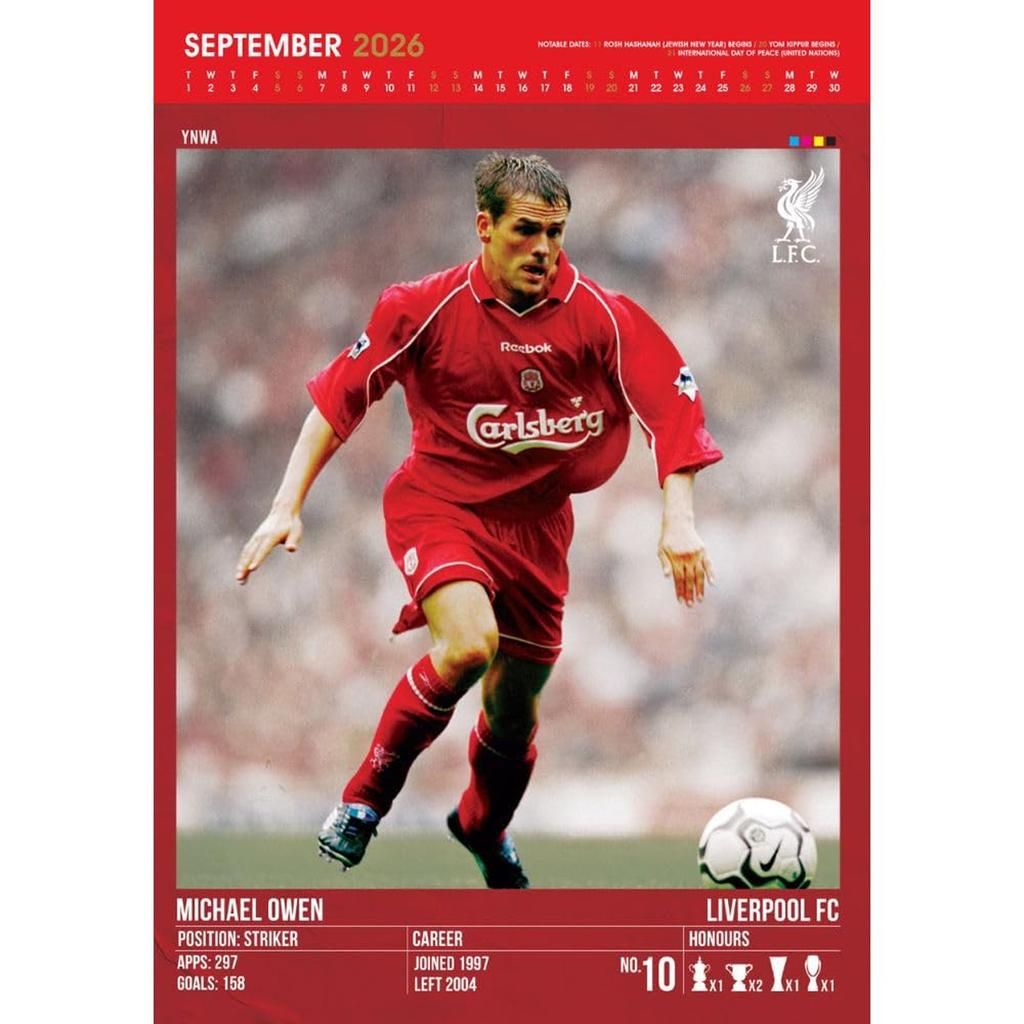 Liverpool FC 2026 Crest Wall Calendar