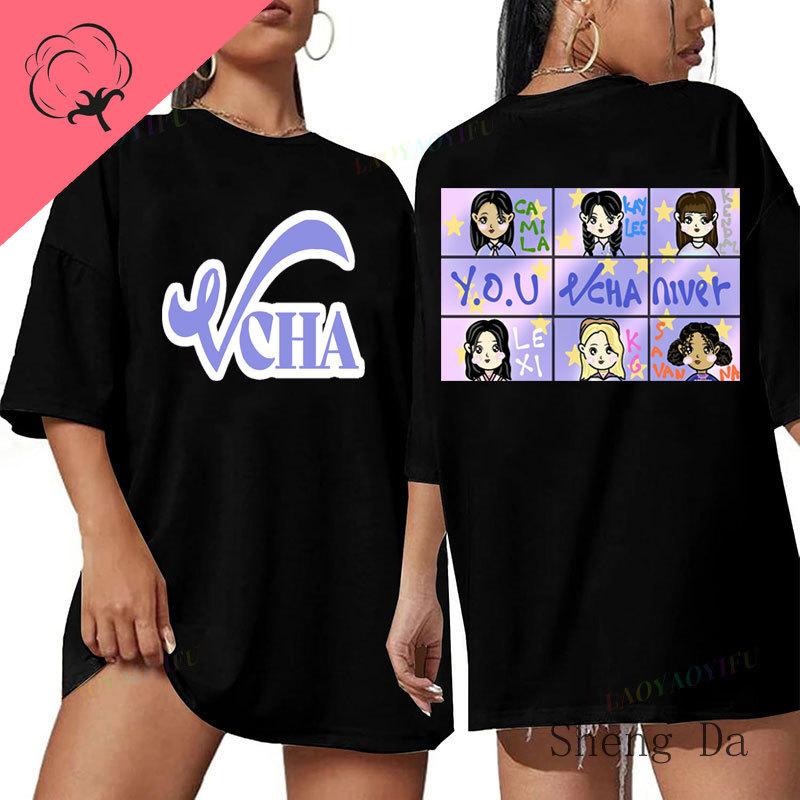 

Kpop VCHA Rising Girl Group USA Music Band Fan Tees 2000s Clothes Y2k Clothes Cotton Crewneck Ropa De Mujer Hot Sale Unique S