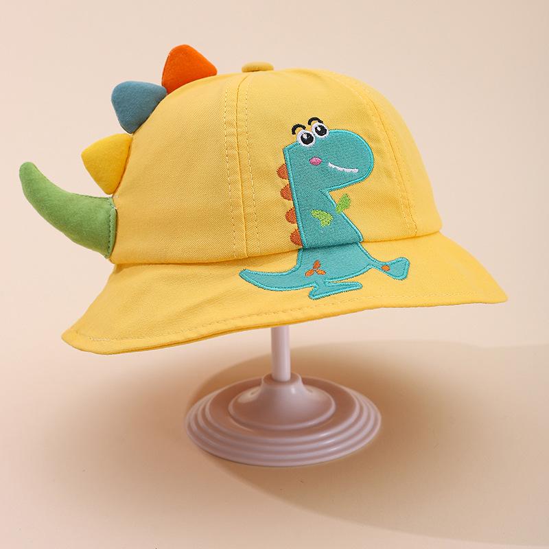 2026 Spring Dinosaur Cartoon Baby Bucket Hat - Cute Korean Style Unisex Children's Versatile Hat