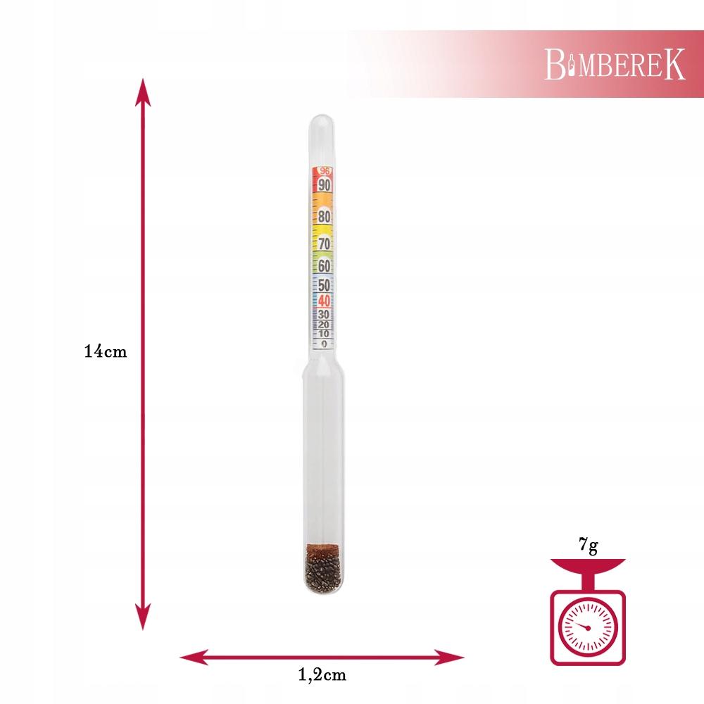Glass Alcohol Meter 0-96% Moonshine Alcohol Meter for Home Use