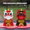 Chinese Style Lucky Dancing Lion Mascot Ornament Plastic Model Solar Powered Car Dashboard Statue Desk Decoration