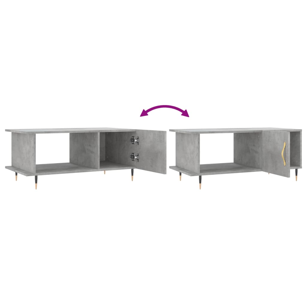  Coffee Table, Concrete Grey, 90x50x40 Cm