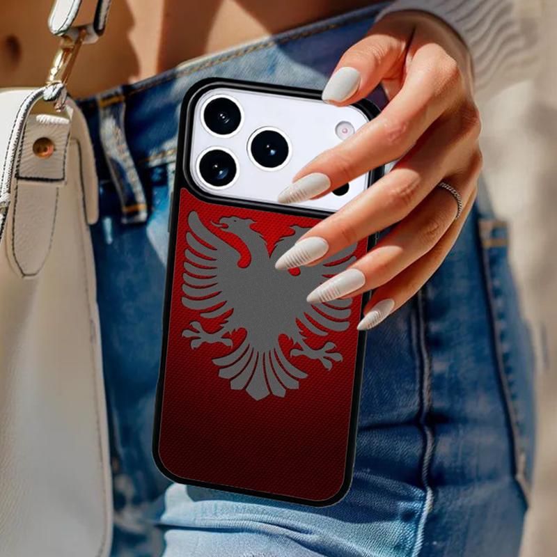 Albania Albanians Flag Phone Case For iPhone 17 Air 14 15 13 12 Max Cover For Apple 14 15 16 16e 11 Pro Max Plus Coque