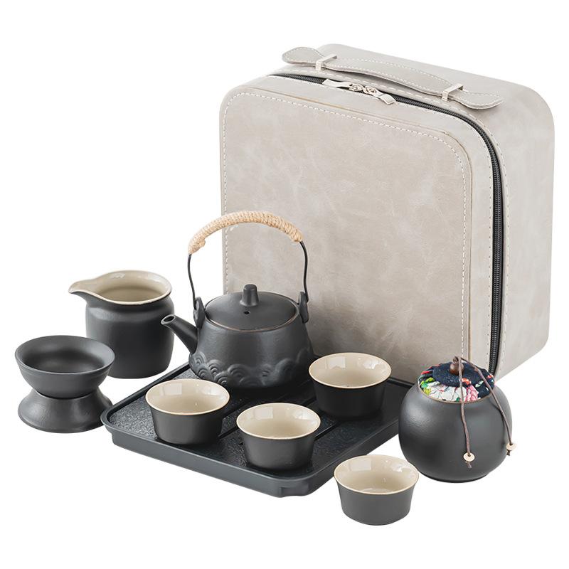 

Camping tea set Yanhe travel tea set portable outdoor storage bag high-end