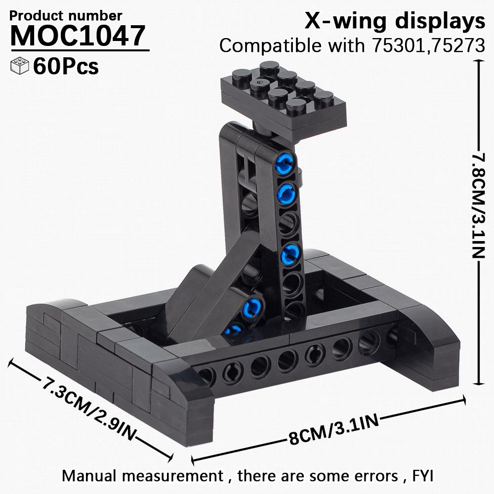 MOC Stand Movie Anime Military Action Figure Display Stands Box Blocks Compatible 75257 05007 75105 High-Speed Championed Block Bricks Toys Playsets