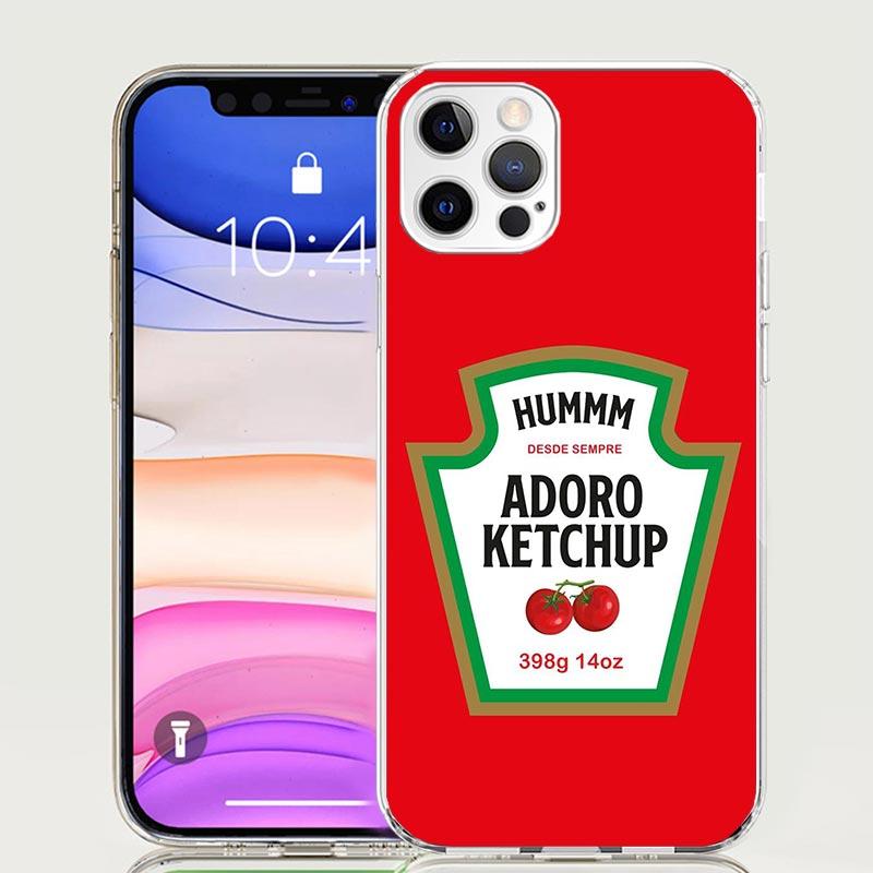Lamb Heinz Tomato Ketchup Phone Case For iPhone 18 17 Air 16 15 Plus 11 14 Pro Max 13 Mini 12 7 8 + SE Pattern Art Customized Cover