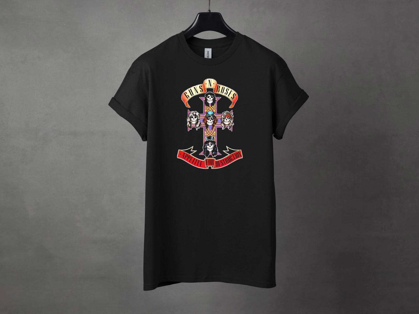 Sizes S-2XL Guns N Roses 4 Premium Rock Tee Brand New L