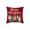 1 Pack Christmas Tree Print Linen Throw Cover 4545 cm, Decorative Cushion Case for Sofa, No Insert