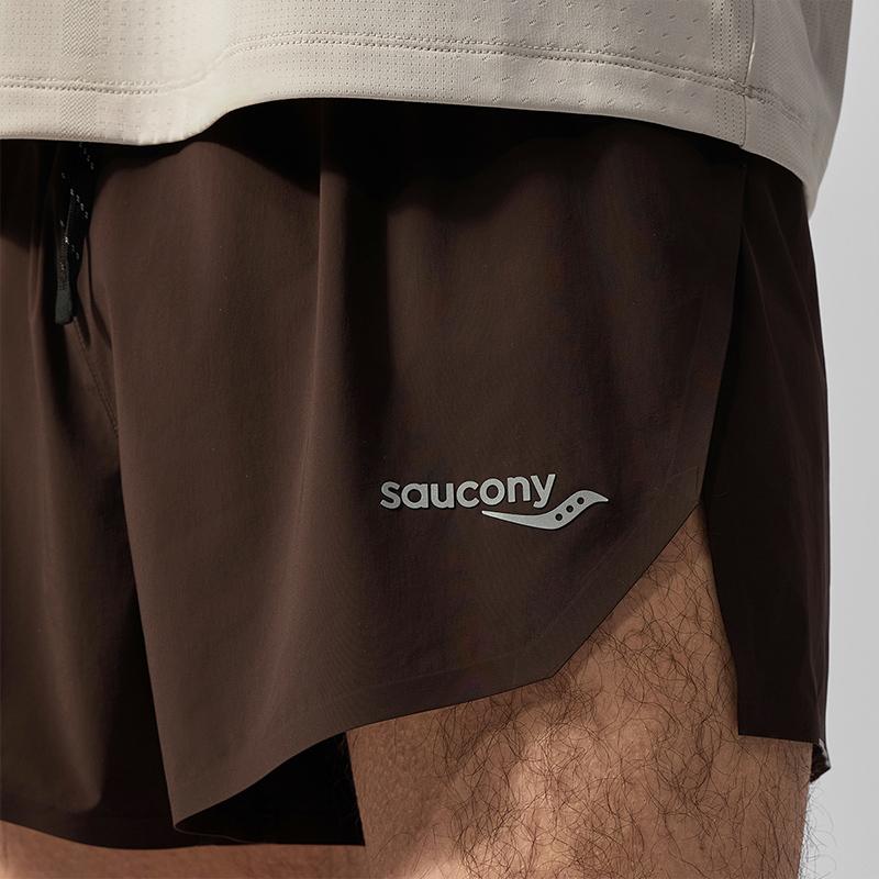 Saucony SS25 Letter Print Minimalist Fashion Comfortable Shorts Men Shorts Earth SA2259DP01T-CO021