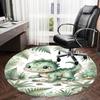 1PC Dinosaur Snail Non-Slip Floor Round Carpet, Office, Family, Bedroom, Large Area Rug Indoor Rugs, Vibrant Colors-Z0492