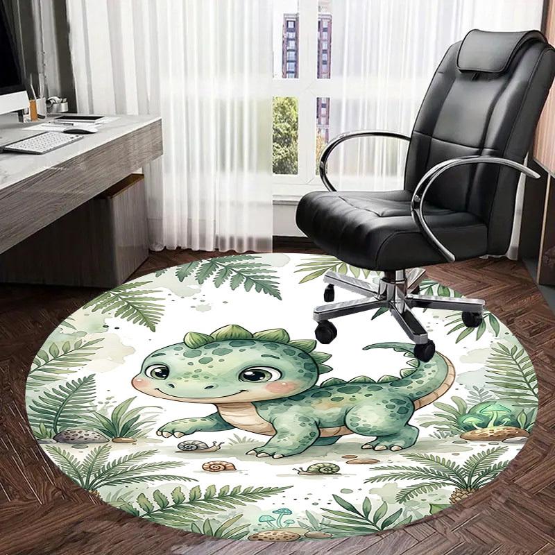 1PC Dinosaur Snail Non-Slip Floor Round Carpet, Office, Family, Bedroom, Large Area Rug Indoor Rugs, Vibrant Colors-Z0492