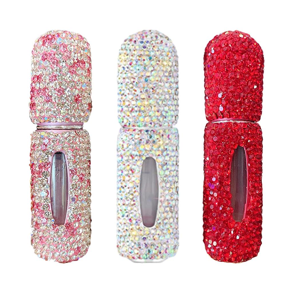 Bling Perfume Spray Bottle Portable Essential Oil Spray Travel Mini Glass Perfume Bottle Empty Fine Mist for Women Gift Girls