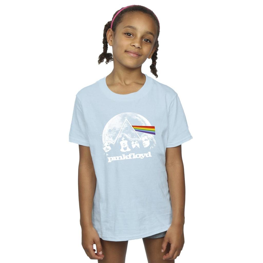 Pink Floyd Girls Moon Prism Blue Cotton T-Shirt