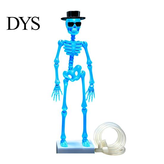 Kreative Aquarien-Dekorationen Tanzendes Skelett Aquarium Sprudler mit einstellbarem Luftstrom, Unterwasser 3D-gedruckte Dekoration Bewegliche Gelenke Angetriebene Bewegung