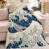 Art K Katsushika Hokusai Blanket Warm Soft Suitable For Bedroom Sofa Bed Living Room Office Travel Camping Gifts