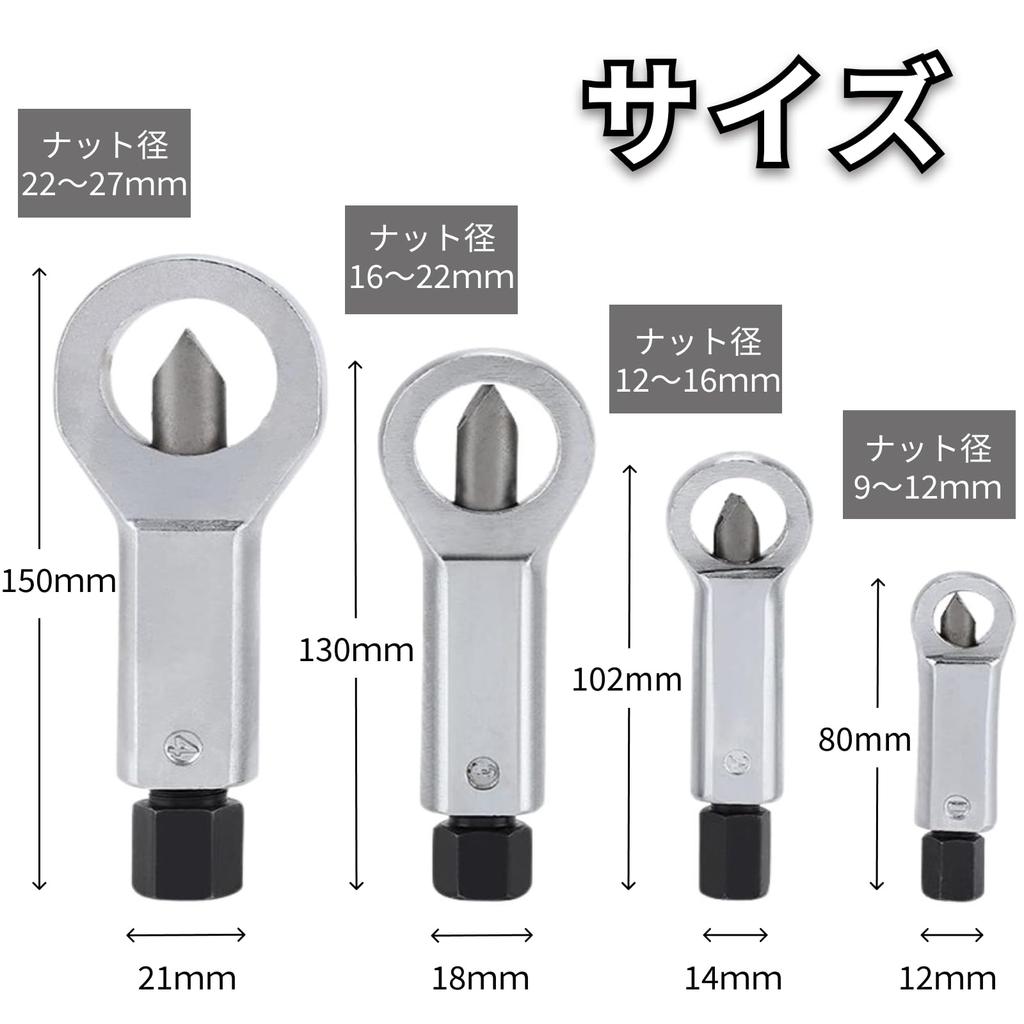 adzu Nut Splitter, Nut Breaker, Screw Remover, Nut Remover, Metal Cutter, Nut Cutter for Rust, Corrosion, and Stuck Nut Removal (22-27mm)