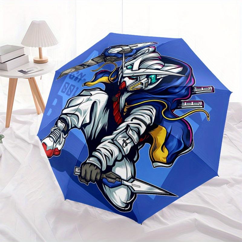 Gundam Mecha Automatic Open/close Umbrella, Heavy-Duty Iron Frame, Folding Portable Design, Travel, Everyday Use 192