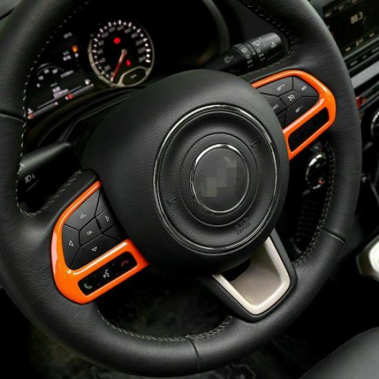 Accessoires de Garniture de Couvercle de Volant de Voiture pour Jeep Renegade 2015+/Compass 2017+