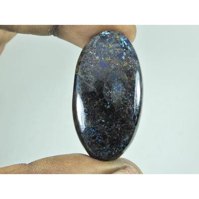 20X38X07 MM Natural Azurite Oval Shape Cabochon Loose Gemstone 81 Cts. G-233